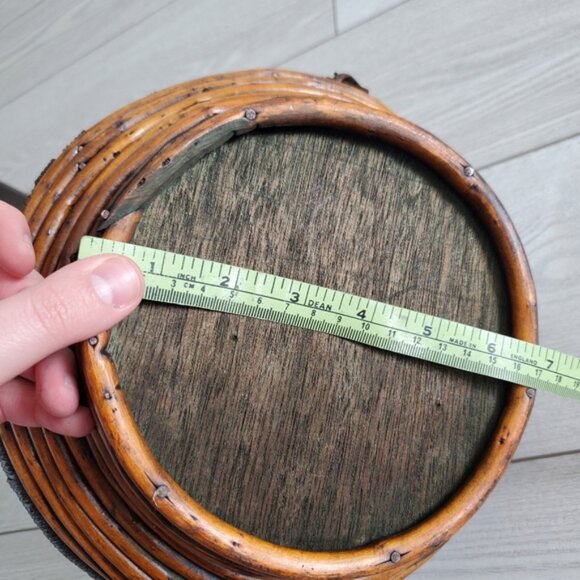 Handmade Indonesian Bamboo Whicker Traditional Basket Cottage Boho - Picture 4 of 5